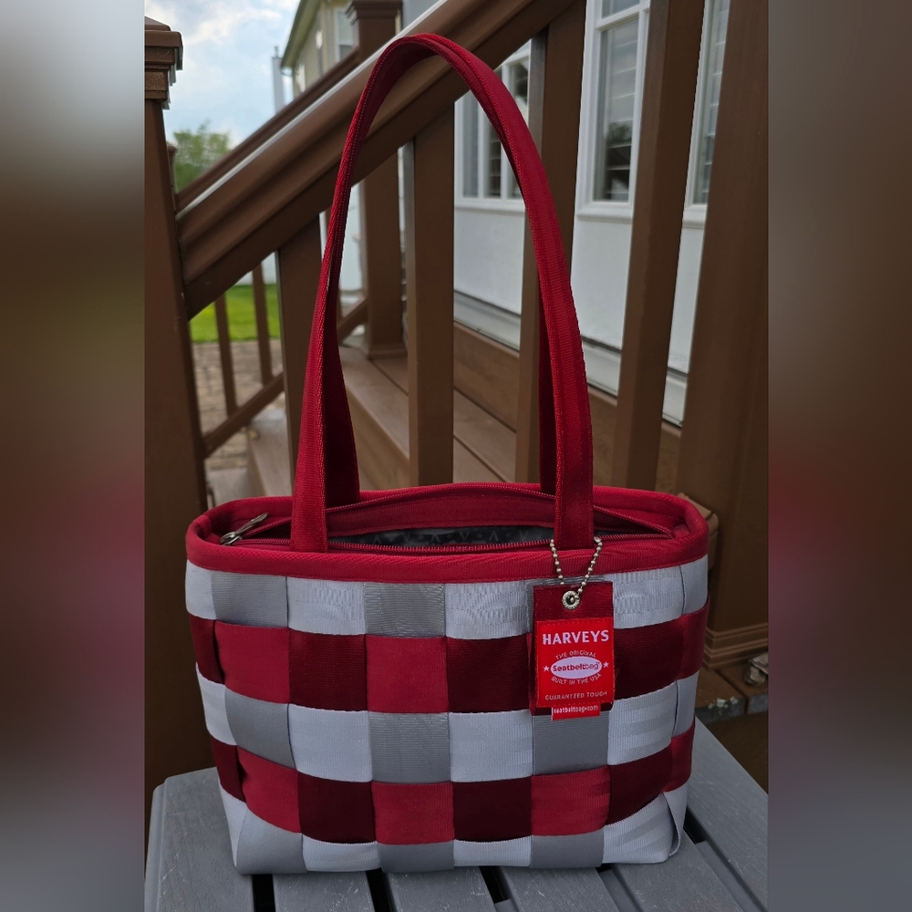 Harveys Red and Cloud Rugby Large Tote